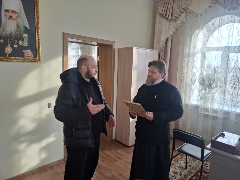 Епископ Серафим провел рабочую встречу с председателем Бийской федерации волейбола 