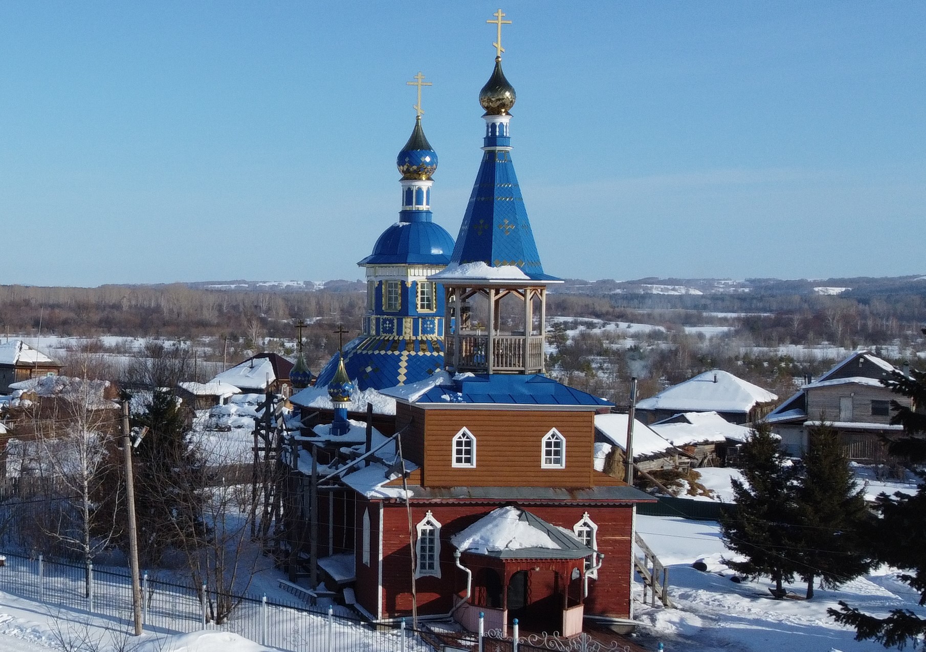 Бийская епархия - Храм Успения Пресвятой Богородицы села Новиково Бийского  района