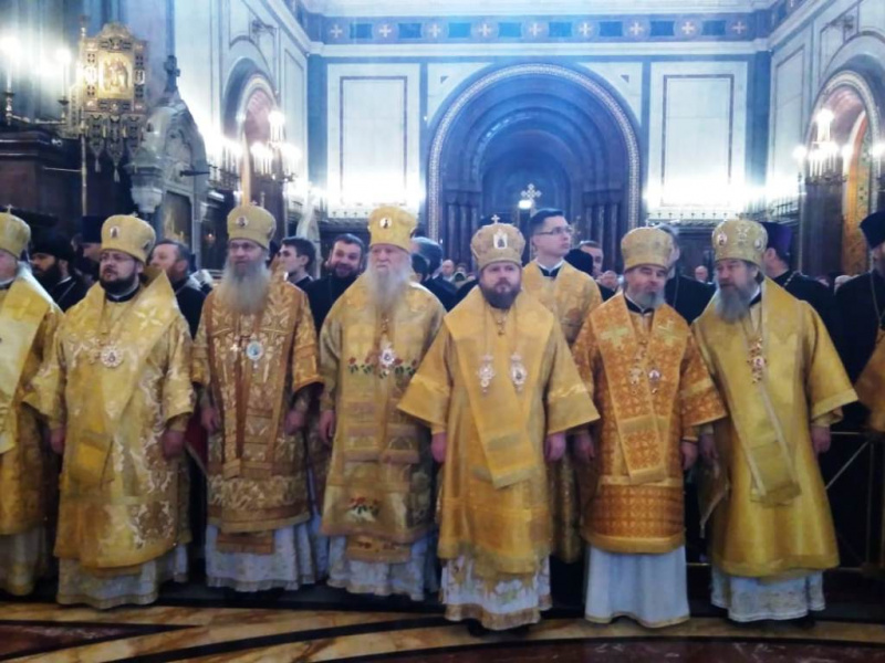 Епископ Серафим сослужил Святейшему Патриарху Московскому и Всея Руси Кириллу в Храме Христа Спасителя в Москве перед началом международных образовательных Рождественских чтений
