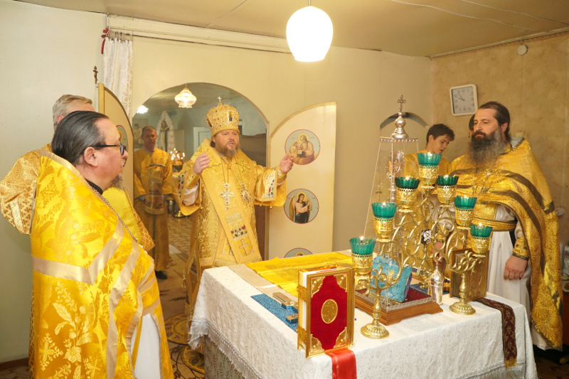В Неделю 13-ю по Пятидесятнице епископ Серафим совершил Божественную литургию в молитвенном доме Крещения Господня села Быстрянка 