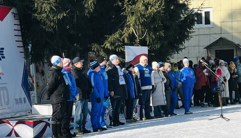 В праздник Сретения Господня прихожане храма Святой Троицы села Малоугренёво приняли участие во Всероссийской акции «Лыжня России»